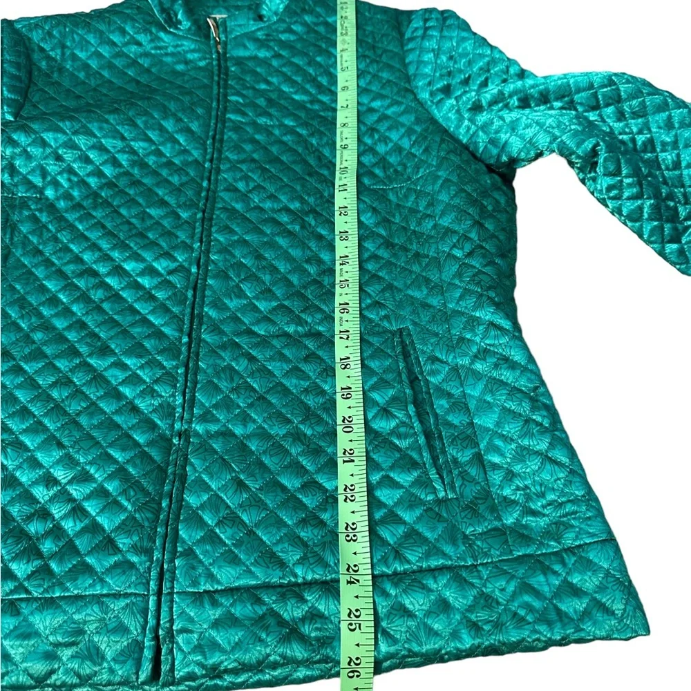 C.L.O.T.H.E.S green zipper pockets quilted jacket in green Large - Picture 6 of 16